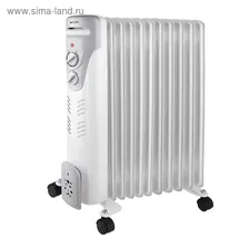 Обогреватель Vitek VT-1710 W, масляный, 2000 Вт, 11 секций, 25 м², белый