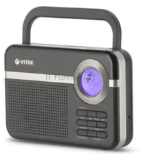 Радиоприемник VITEK VT-3592(BK) Тип батареек UM-2/С.Выходная мощность 1 вт.