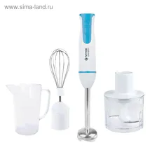 Блендер Vitek VT-8530 W, погружной, 1000 Вт, 0.5 л, 2 скорости, белый