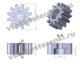 Шестерёнки редуктора блендера Vitek vt-1468