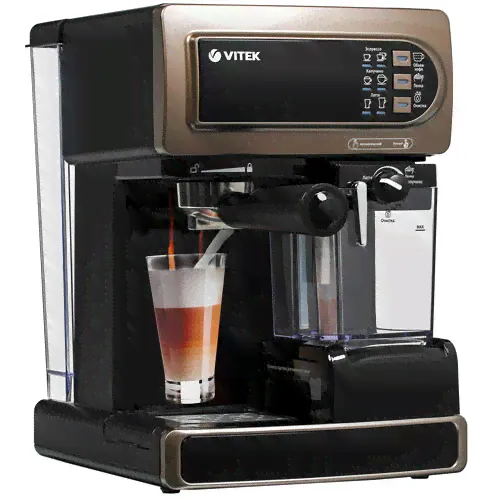 Кофеварка рожковая Vitek VT-1517 коричневый, BT-9005687